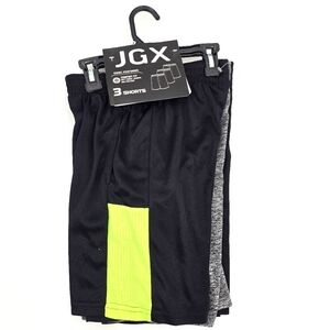 JGX Boys Black and Gray Shorts Pack Of 3 Size 8